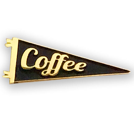 Coffee gold plated Enamel Pennant Pin