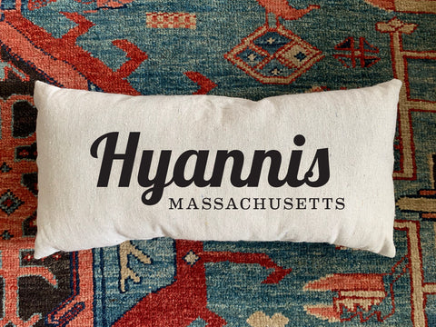 Hyannis, MA Handmade Canvas Pillow