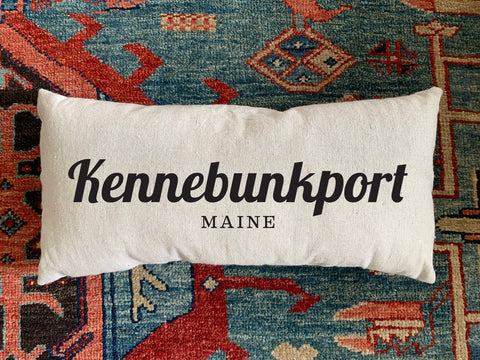 Kennebunkport, ME Handmade Canvas Pillow