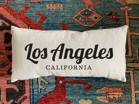 Los Angeles, CA Handmade Canvas Pillow