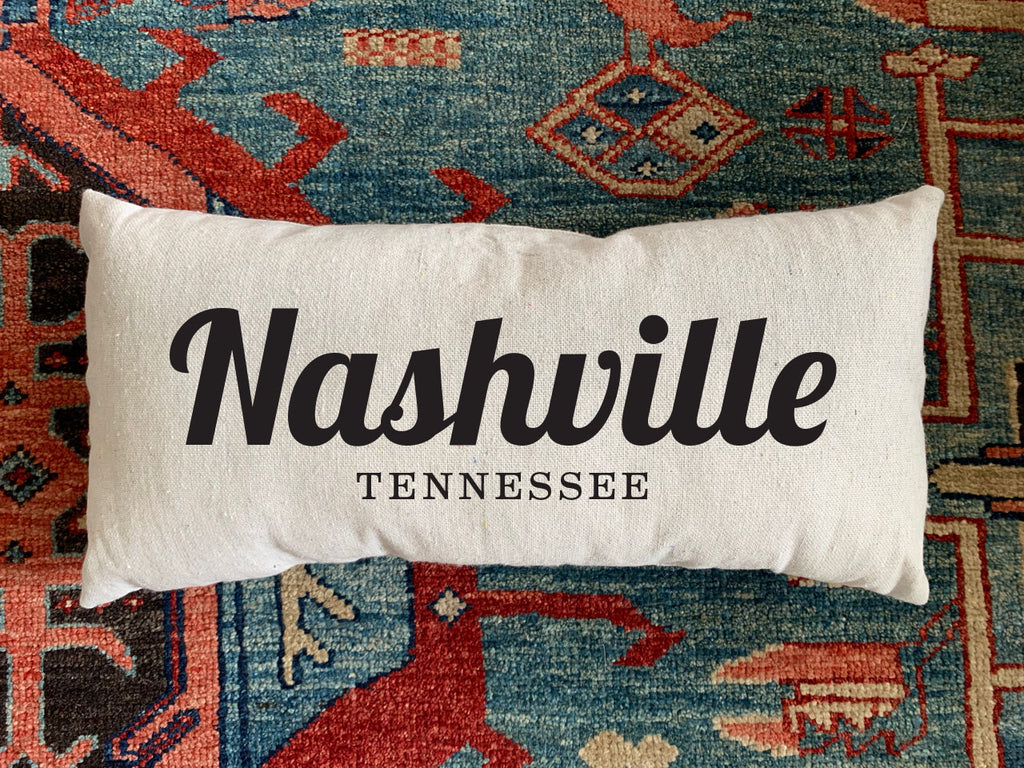 Nashville, TN Handmade Canvas Pillow