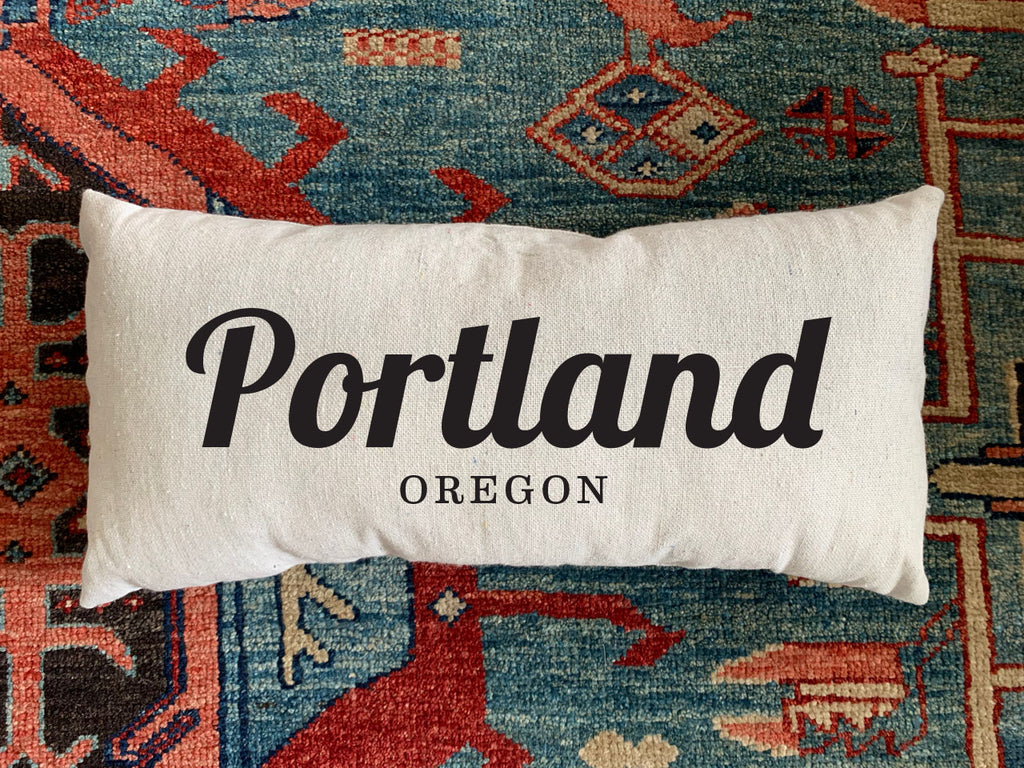 Portland, OR Handmade Canvas Pillow