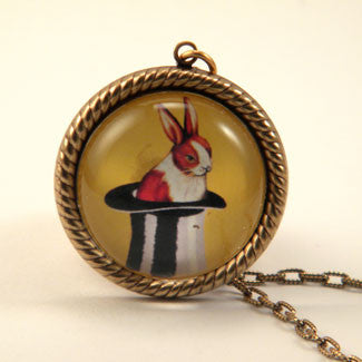 Rabbit Out of a Hat Petite Necklace  - Magician Wear Jewelry