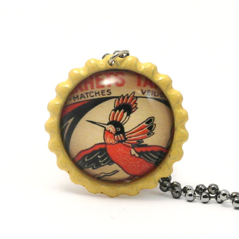 Red Bird - Matchbox Art Jewelry