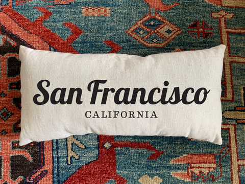 San Francisco, CA Handmade Canvas Pillow