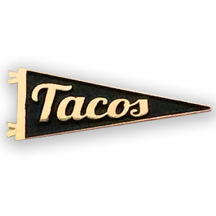 Tacos gold plated Enamel Pennant Pin